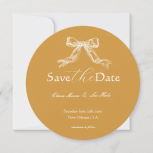 Reserve A Data Amarelo Mostarda Antigo Quadro Ornado Casamento Re