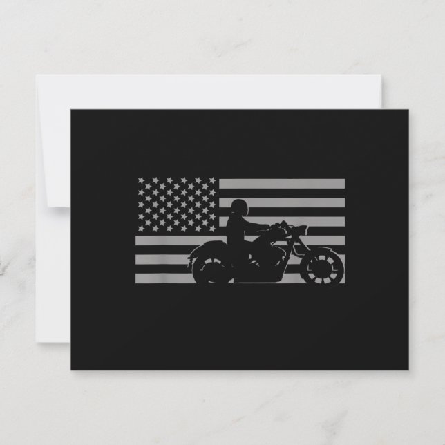 Reserve A Data American Flag Biker Motorcycle Short Sleeve (Frente)
