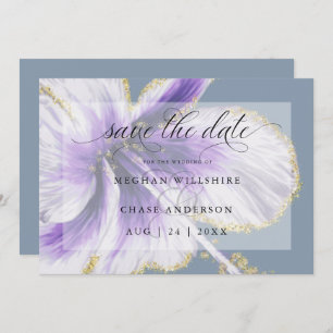 Reserve A Data Ametist Purple Tropical Flower Watercolor Salvar