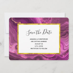 Reserve A Data Ametista Roxo E Dourada De Casamento De Agata Abst