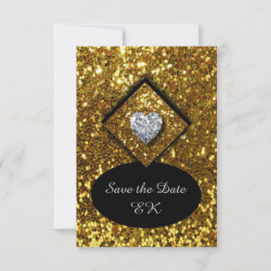 Reserve A Data Amor dourado - salvar a data