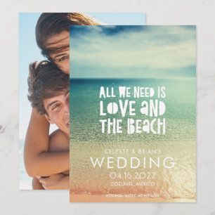 Reserve A Data Amor e o Casamento na Praia Foto Salvar Data