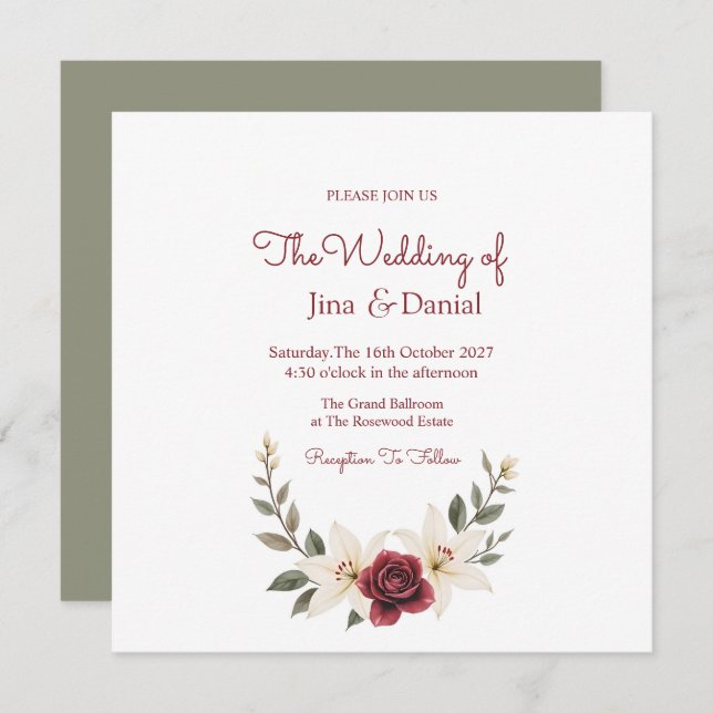 Reserve A Data Amor eterno (Frente/Verso)