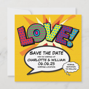 Reserve A Data AMOR Salve a Data Diversão Retro Quadrinhos Arte P