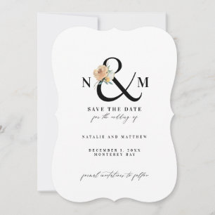 Reserve A Data Ampersand de folhagem de aquarela