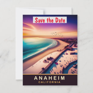 Reserve A Data Anaheim, Califórnia, Viagem Postcard,