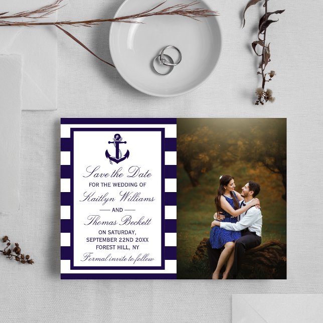 Reserve A Data Âncora Náutica Fotografia de Casamento Salvar a Da (Criador carregado)