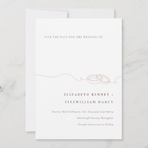 Reserve A Data Anéis de Casamento Simples Mínimos   Cor-de-rosa