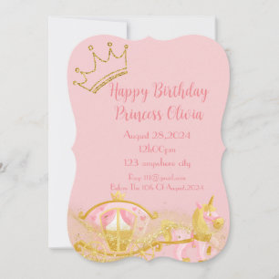 Reserve A Data aniversário da carruagem da princesa rosa