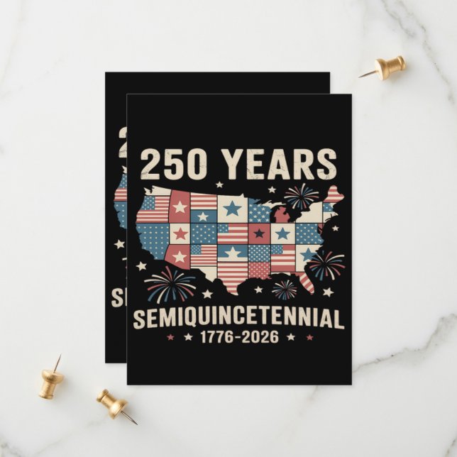 Reserve A Data Aniversário de 250 anos da Independência dos EUA (Frente/Verso In Situ)