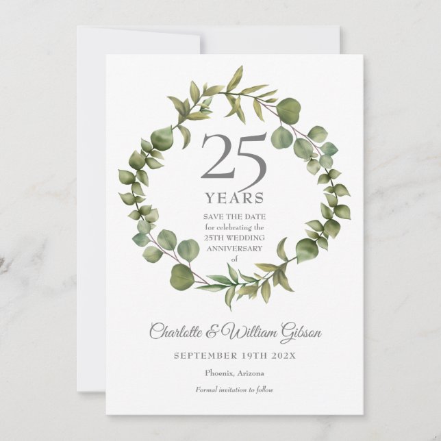 Reserve A Data Aniversário de 25 anos da Floresta Verde (Frente)