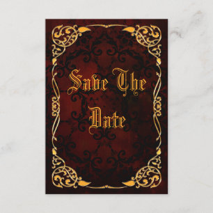 Reserve A Data Aniversário de 40 anos com quadro Dourado Gótico S