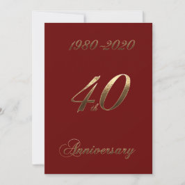 Reserve A Data Aniversário de 40 Anos de Casamento Jubileu 2020 V