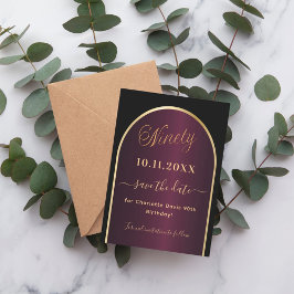 Reserve A Data Aniversário de 90 do Arco Negro Burgundy