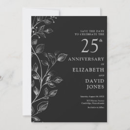 Reserve A Data Aniversário de Casamento de 25 de Chic Silver Salv