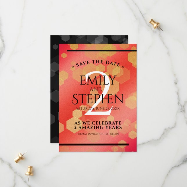 Reserve A Data Aniversário de Casamento de Garnet do segundo Eleg (Frente/Verso In Situ)