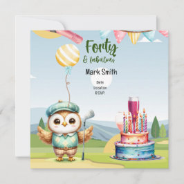 Reserve A Data Aniversário de golfe do aniversário de 40 anos