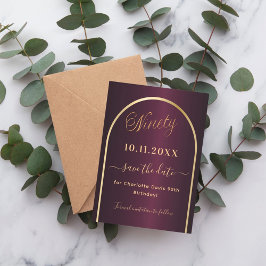 Reserve A Data Aniversário do Burgundy Gold Arch