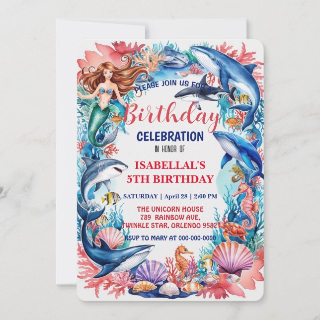 Reserve A Data Aniversário do tubarão-da-baleia-branca-baleia-bra (Frente)