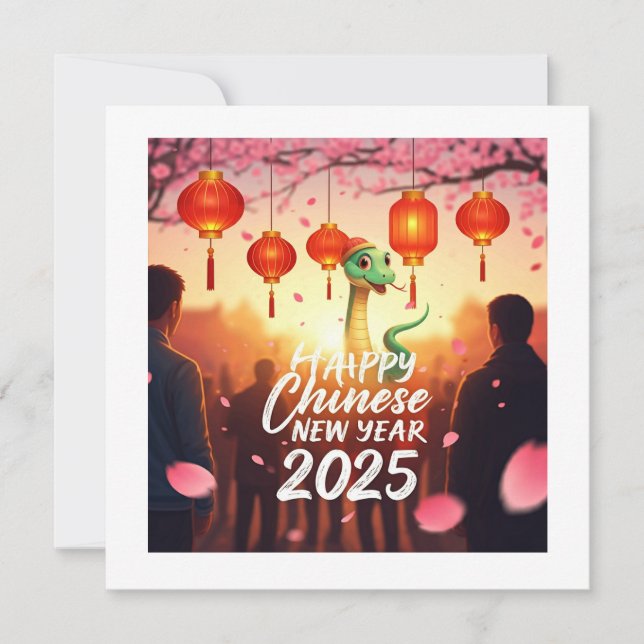 Reserve A Data Ano Novo Chinês Cobra  (Frente)