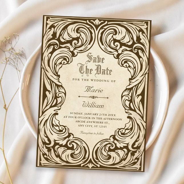 Reserve A Data Antigo ornamentado  (Criador carregado)