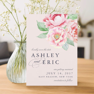 Reserve A Data Antiguidade Peony   Blush Floral Wedding