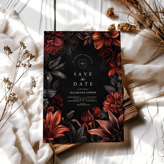 Reserve A Data Antique Art Nouveau Casamento Floral (Criador carregado)