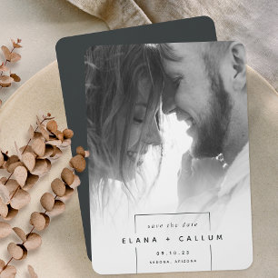 Reserve A Data Ao quadrado Foto Vertical Moderna Simples