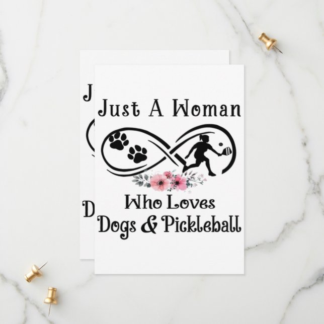 Reserve A Data apenas uma mulher que ama cachorros e Pickleball (Frente/Verso In Situ)