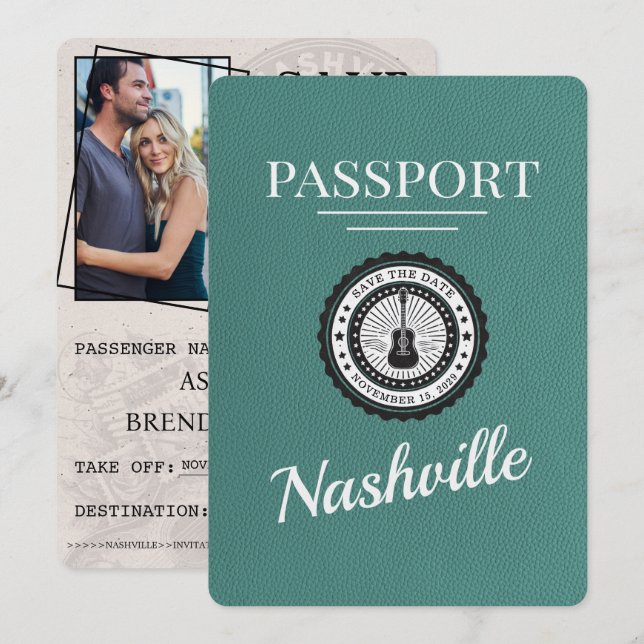 Reserve A Data Aqua Nashville Passport Salvar a Data (Frente/Verso)