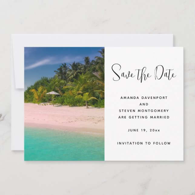 Reserve A Data Aquamarine Ocean Tropical Beach Scenic Photo (Frente)