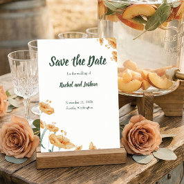 Reserve A Data Aquarela Floral em Terracota | Boho Save the Date