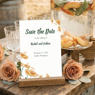 Reserve A Data Aquarela Floral em Terracota Boho Save the Date