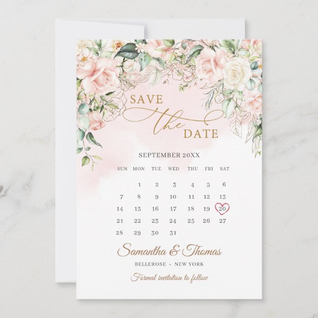 Reserve A Data Aquarela flores escamoteadas de eucalipto calendár (Frente)