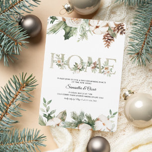 Reserve A Data Aquarela Palha Verde de inverno Flores Brancas