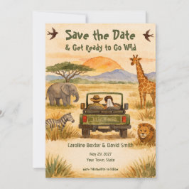 Reserve A Data Aquarela Pintada Safari Fique Selvagem Salve a Dat