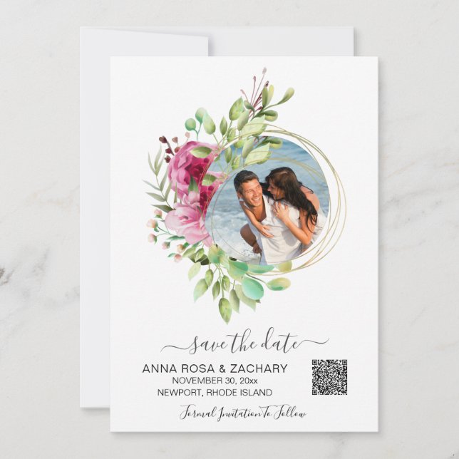 Reserve A Data *~* AR6 QR Floral - Site de Casamento (Frente)