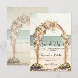 Reserve A Data Arbusto Chic de Casamento na Praia Rosas Salve a D
