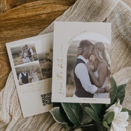 Reserve A Data Arca Modern Boho | Cream QR Code Fotografia