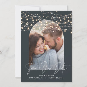 Reserve A Data Arco 1 foto luz de cordão roteiro moderno casament