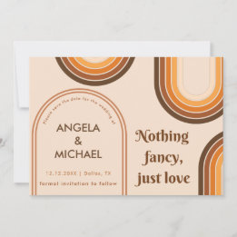 Reserve A Data Arco Boho Marrom Minimalista Arco-íris Retrô dos A