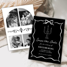 Arco Branco Desenhado à Mão Preta Foto Casamento
