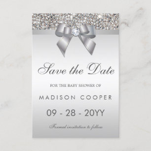 Reserve A Data Arco De Bling De Sequências Prateadas Salve O Chá 