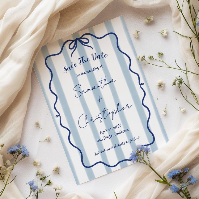Reserve A Data Arco de Casamento Azul Ondulado Caprichoso (Criador carregado)