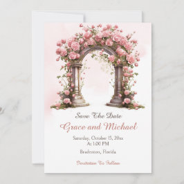 Reserve A Data Arco de Casamento Boho Rosas Coradas Casamento