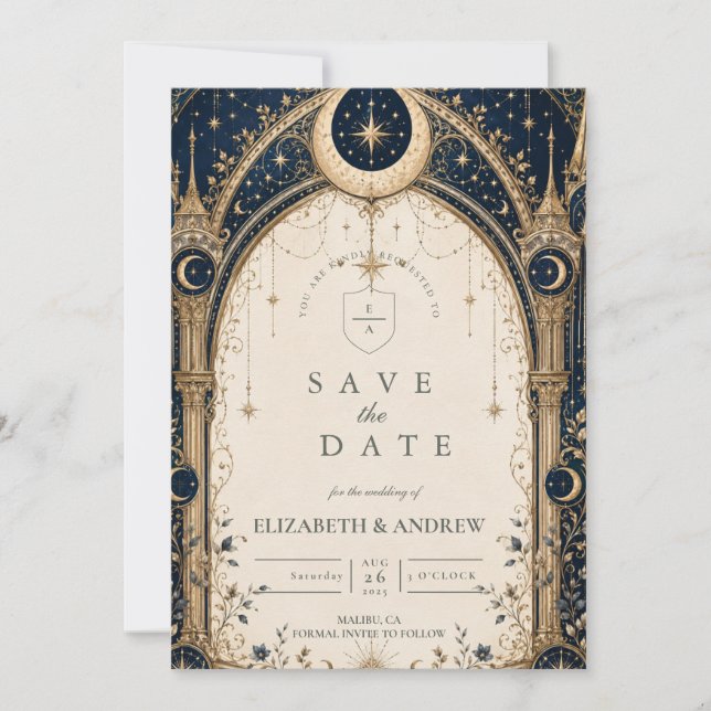 Reserve A Data Arco de Casamento Celestial Encantador (Frente)