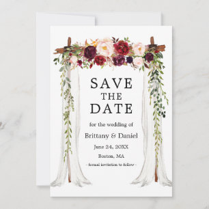 Reserve A Data Arco de Casamento de Canopy Watercolor Floral Borg