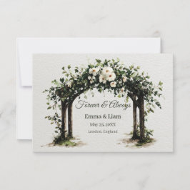 Reserve A Data Arco de Casamento em Aquarela Elegante com Flores 