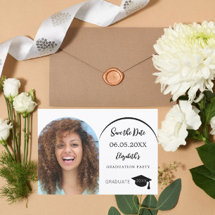 Reserve A Data Arco de foto simples moderno Festa de Graduação