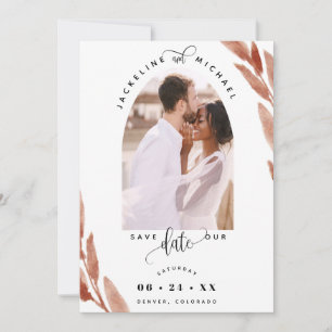 Reserve A Data Arco de Fotos Elegante e Casamento de Folhas de Te